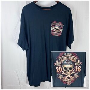 Biketoberfest Daytona Beach FL 2016 Mens L Short Sleeve‎ Double-Sided T Shirt